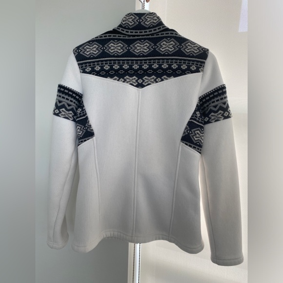 Spyder Active Sports Women's Bella Full Zip Sweater White and Grey Size Medium - Picture 3 of 16